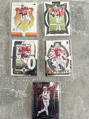 Panini Select 2024 NFL New England Patriots 5 Karten Lot Rookie Drake Maye