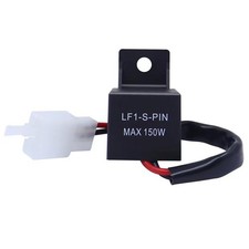 2-Pin Electronic LED Flasher Relay for Motorcycle, 12V Fix Hyper Flash for Turn