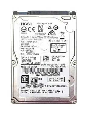 HGST 1TB 2.5 SATA 7200RPM 32MB Internal Hard Drive HDD HTS721010A9E630