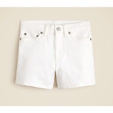 Crewcuts J.Crew Denim Short Girls 14 White High Rise Internal Elastic Waistband