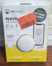 Airthings 2928 Wave Mini Battery Operated Smart Indoor Air Quality Monitor