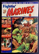 Fightin? Marines #3 1951 St. John 3.5 VG- Matt Baker Cover Canteen Kate