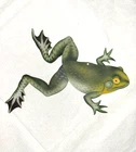Vintage B Cukla  handmade, hand painted FROG signed Christmas ornament