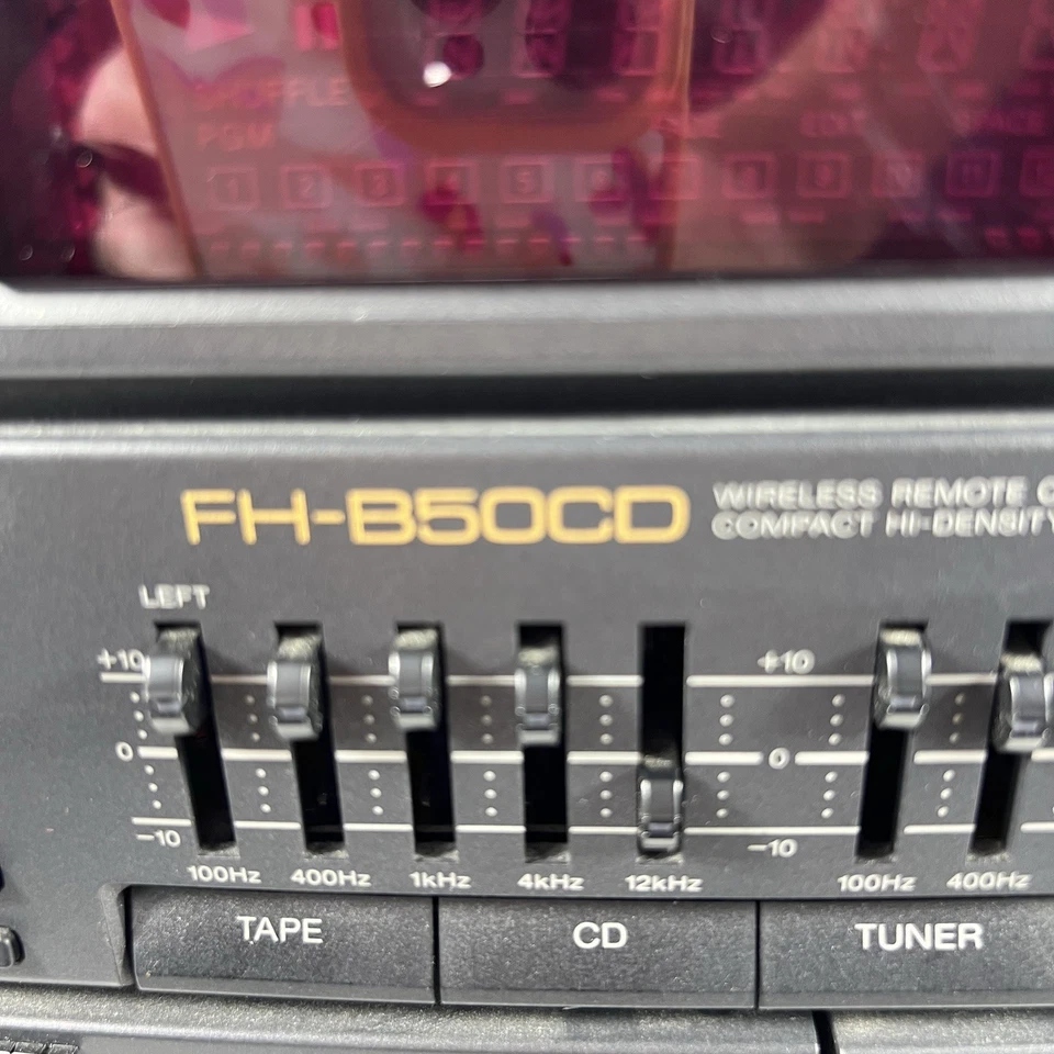 Sony FH-B50CD Compact Component Stereo System CD Tape Radio Powers On Parts - Image 3 of 4