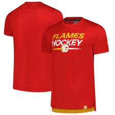 Men's Fanatics  Red Calgary Flames Authentic Pro Tech T-Shirt
