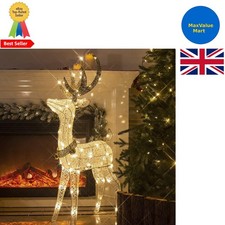 Large 1.2m Twinkling LED Christmas Reindeer - Perfect for Indoor & Outdoor Décor