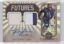 2020 Panini Legacy Futures Silver 249/249 Isaiah Simmons Dual Patch Auto 11jj