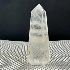 367G Natural White crystal obelisk Crystal energy column Reiki healing