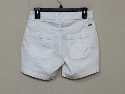 prAna pantaloncino donna bianco vita bassa comodo piatto davanti morbido cotone biologico 2/26 - Foto 3 di 12
