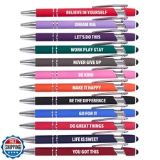 Actsun Funny Pens - 12 Pack Fine Point Smooth Writing Pens with Inspirational