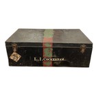 Antique Vintage Industrial Chest Travel Trunk Tool Storage Box