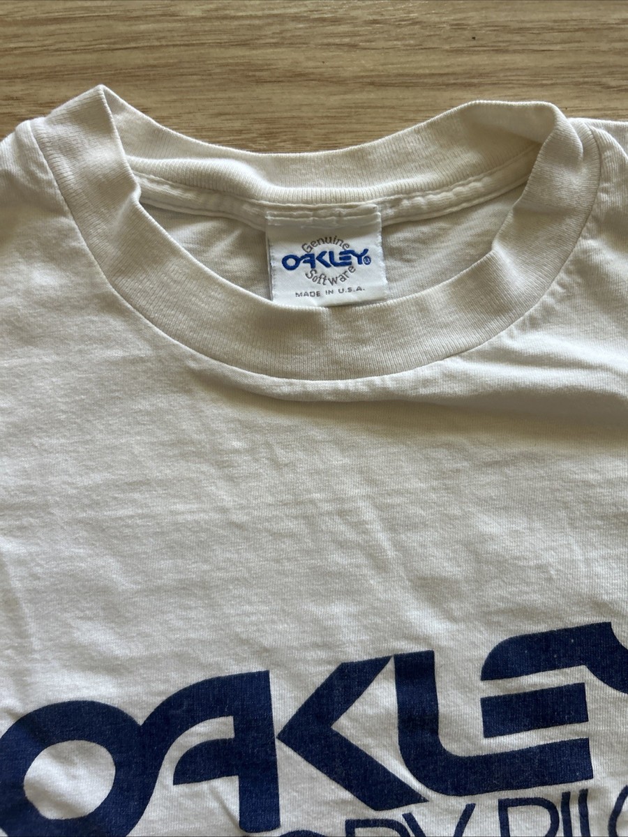 Vtg Oakley Genuine Software Men's L T Shirt Oakley Factory Pilot