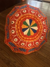 Garden Parasol Hippie Embroidered Indian Sun Shade Decorative Umbrella Elephant