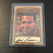 1999 Donruss - All-Time Gridiron Kings Jim Brown #AGK5 Autographed /1000 (AU)