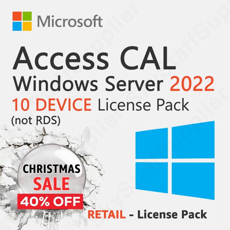 Microsoft Windows Server 2022 - 10 Device Client ACCESS Licenses (non ...