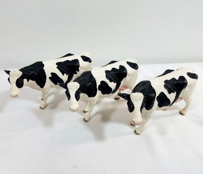 Schleich Holstein Cow Figurines Set Of 3 Collectible Farm Animal Miniatures 6''