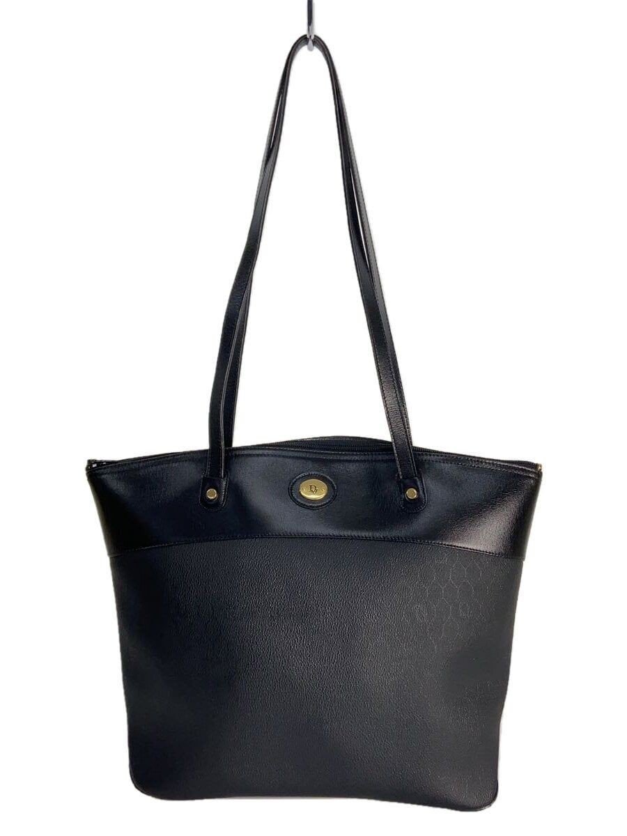 Christian Dior Black Honeycomb Leather Tote Bag Preowned