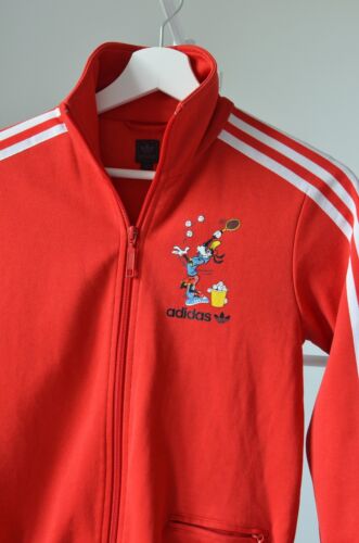 Felpa vintage Adidas X Disney rara pippa rossa cerniera completa donna taglia M - Foto 2 di 8
