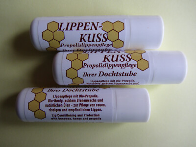3 Stk. BIO  Lippenpflege Natur Lippenbalsam Pflegestift Propolisstift Stick