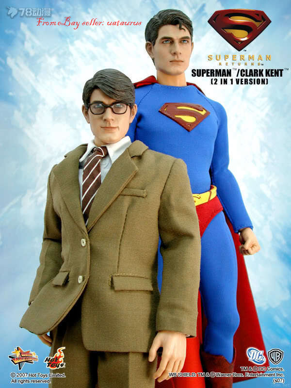スーパーマン リターンズ 2in1 バージョン フィギュア　ホットトイズ HotToys 1/6 Mms50 Superman Returns Superman / Clark Kent 2