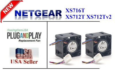 **Quiet** 2x New Replacement Fans for Netgear XS716T XS712T XS712Tv2 | eBay