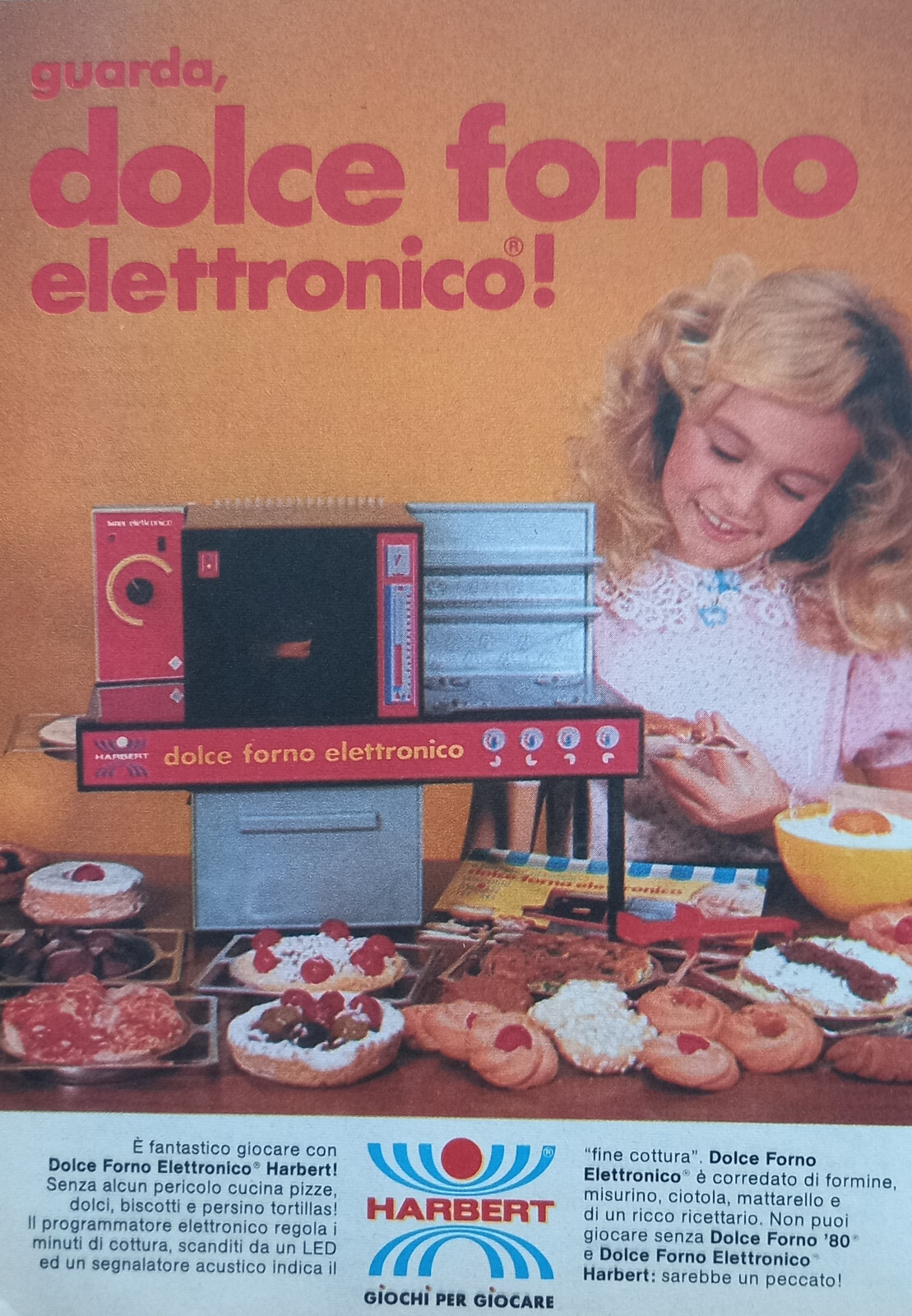 Pubblicità Italia Ritaglio 1983 HARBERT Dolce Forno Elettronico