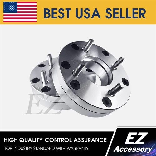 2 Wheel Adapters 5x4.5 to 4x4.5 4-Lug Mustang Wheels on Jeep Wrangler 1.75"
