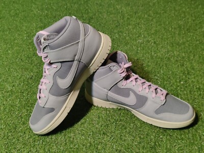 Nike Dunk HI Retro PRM Men s Size 12 LT Smoke Grey/Grey Fog-Sail DQ8800-001