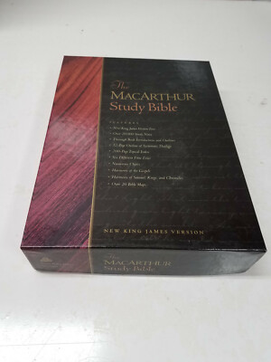 The MacArthur Study Bible New King James Version word bibles NEW IN BOX LEATHER