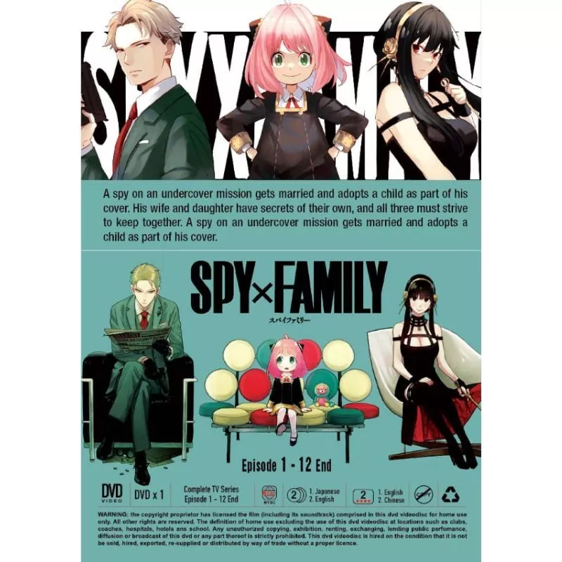 Spy x Family Episodes 1 - 25 English Dubbed Complete Seasons 1 + 2 Anime  DVD