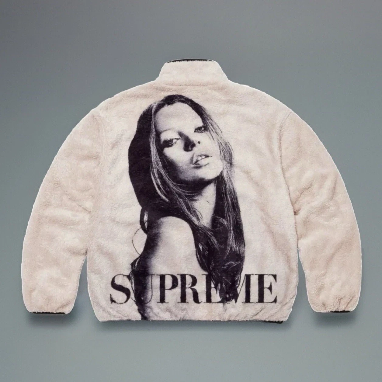 ?VESTE POLAIRE SUPREME KATE MOSS • NATURELLE • TAILLE MEDIUM • EN MAIN?