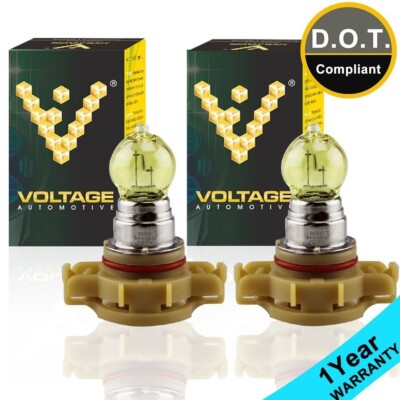 PSX24W 2504 Bulbs Yellow for Fog Indicator Signal Headlight High Low Beam 2pcs