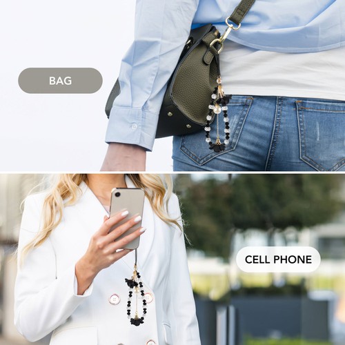 Pendentif Fleur Cristal Lanière Téléphone Perlé Sangle Téléphonique - Zdjęcie 10 z 12