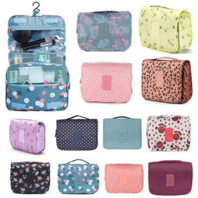 Ladies Wash Bag Toiletry Handbag Hanging Travel Case Cosmetic Make Up Pouch Kit