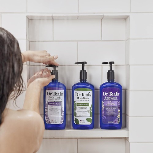 Dr Teal's Body Wash with Pure Epsom Salt, Soothe and Sleep with Lavender, 24 - Picture 7 of 8