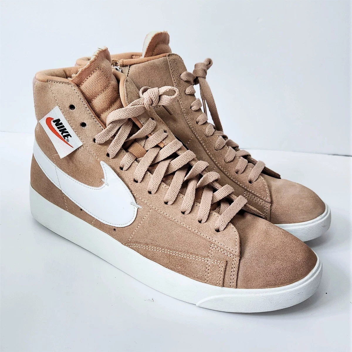 Nike Women Blazer Mid Rebel Bio Beige Summit White Black Size W10