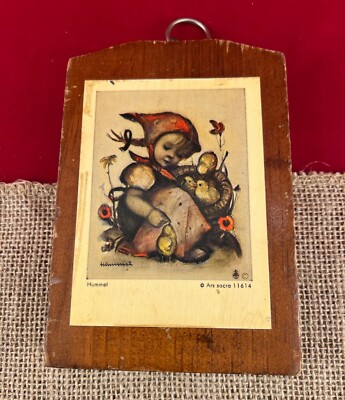Vintage & Collectibles Hummel Pictures on Wood Blocks Manchester 5'' x 3.1/2''