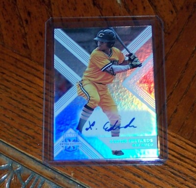 Xavier Edwards 2018 Panini Elite Extra Edition Auto Rays MLB Top 100 Prospect