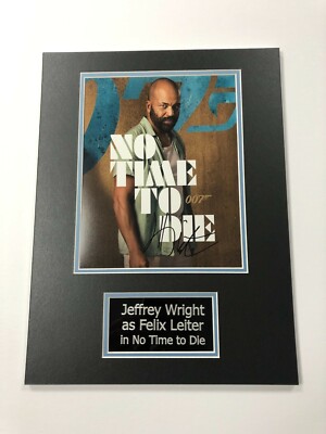 Jeffrey Wright Signed + Mounted James Bond No Time to Die Photo Display with COA