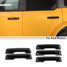 Exterior Door Handle&Tailgate Cover Trim Decor For 21-24 Ford Bronco Gloss Black