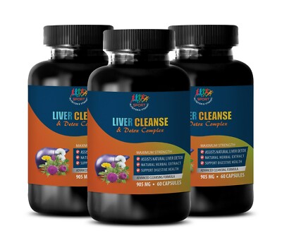 liver health capsules - Liver Cleanse and Detox 905mg - antioxidant formula 3B