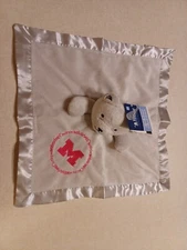 University Of Michigan Baby Lovey Grey Teddy Bear Pink Wolverines Baby Fanatic