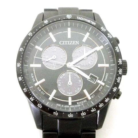 Citizen Watch Collection Eco Drive E820-S096090 Metal Face Made In Japan  All Bla