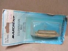 RADIO SHACK ARCHER D SUBMINIATURE MALE 25 PIN CONNECTOR 276-1547 VINTAGE NOS