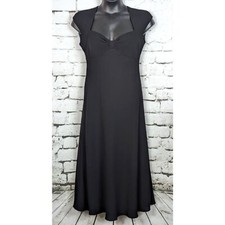 JONES NEW YORK Black Maxi Crepe Dress Special Occasion Elegant Classic Size 10 