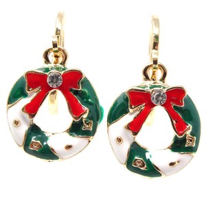 Idee Regalo Natale Ebay.2x Orecchini Ghirlanda Nastro Brillantino Idea Regalo Natale Donna Bigiotteria Ebay