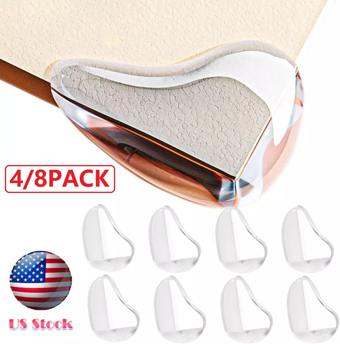 4 8x Corner Guards Protectors for Baby Safety Table Corner Bumpers