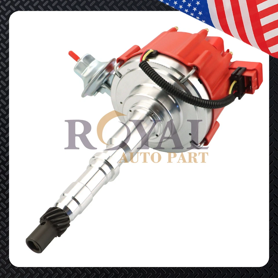 HEI Distributor&Spark Plug Wires& Free Pigtail For Jeep AMC SBC/BBC V8 290 304 Foto 4 de 4