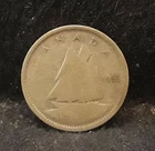 1939 Canada (Dominion) silver 10 cents, George VI, KM-34