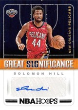 Solomon Hill autographed Basketball Card 2018 Panini Hoops Significance #GSSH